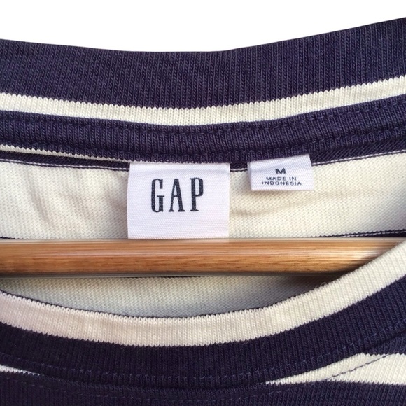 Gap Navy Blue Striped Short Sleeve Pocket T-Shirt Dress NEW - Picture 5 of 6